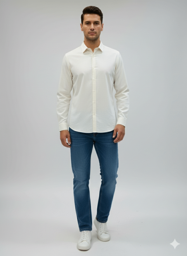 Full Sleeve White Shirt for Men